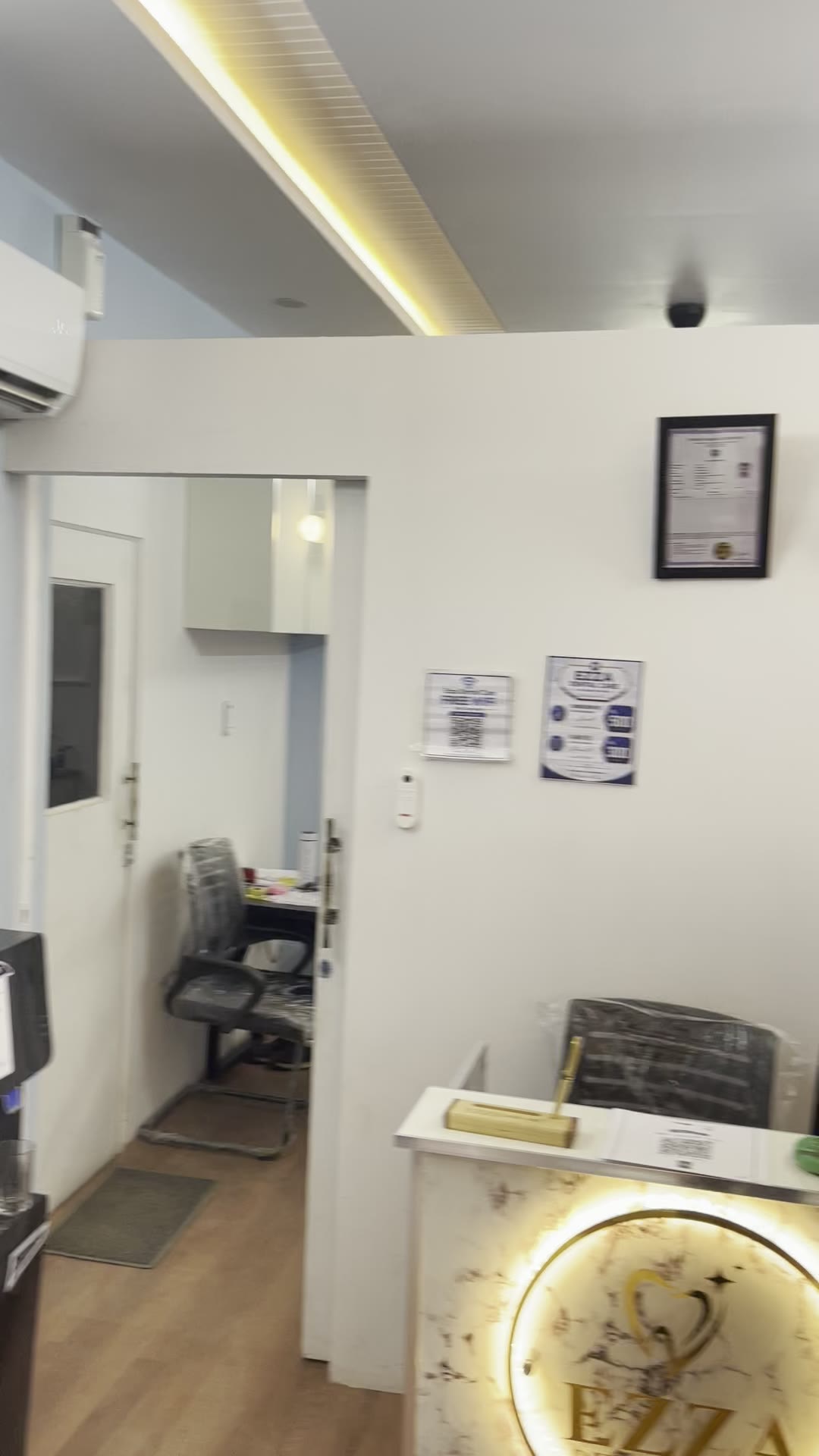 Bright reception and clinic interior at Ezza Dental Care